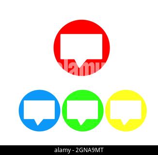 Chat icon isolated on white background, colorful chat icon Stock Vector