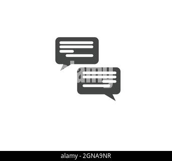 Texting icon isolated on white background, chatting icon Stock Vector
