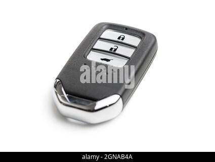 Wireless car key. Carkey isolated on white backround. Stock Photo