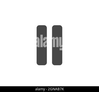 pause symbol vector, pause icon on white background Stock Vector