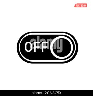 Off toggle button icon, off button Stock Vector