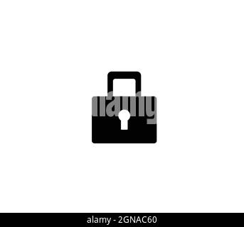 Lock vector sign, padlock symbol or security concept Stock Vector