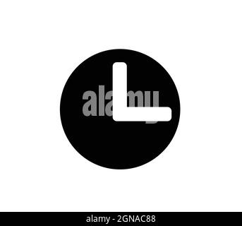 Clock sign vector, clock symbol illustration Stock Vector
