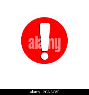 Attention icon isolated on white background, exclamation logo Stock Vector