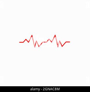 ECG line icon vector illustration, heartbeat sign Stock Vector