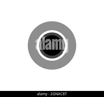 lens icon isolated on white background, DSLR lens Stock Vector
