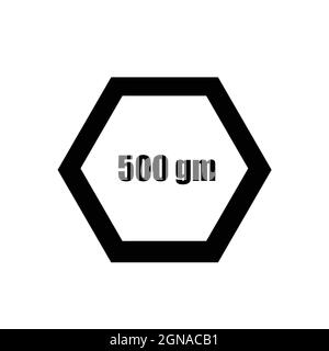 500 gm Weight bar for Measurement Stock Vector