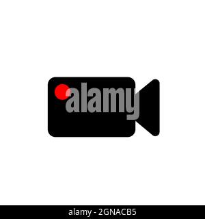 Camcorder icon isolated on white background Stock Vector
