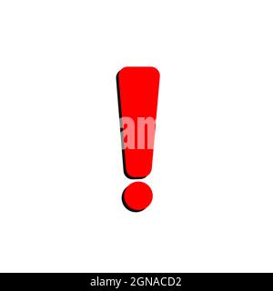 exclamation icon isolated on white background, exclamation symbol vector illustration Stock Vector