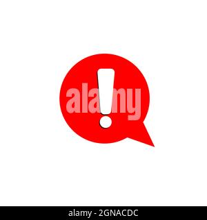 Alert symbol isolated on white background, caution message Stock Vector