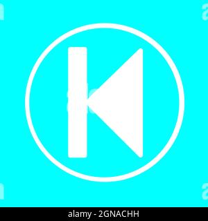 Reverse Music button vector illustration Stock Vector