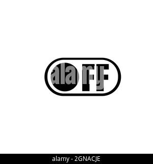 Off toggle switch vector icon, off logo Stock Vector