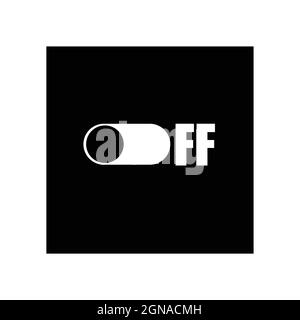 off button logo vector illustration, off toggle switch Stock Vector