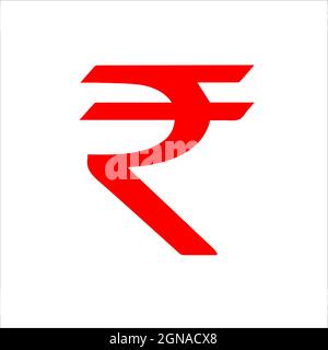 Rupees symbol vector icon isolated on white background Stock Vector