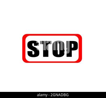 Stop Label Stock Vector