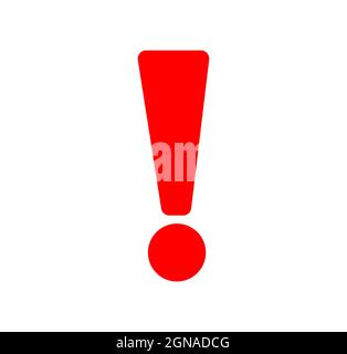 Red attention icon isolated on white background stock,  alert vector icon Stock Vector