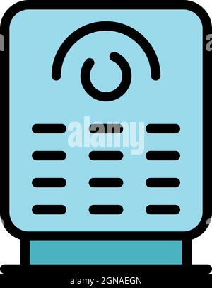 Air purifier icon. Outline air purifier vector icon color flat isolated Stock Vector