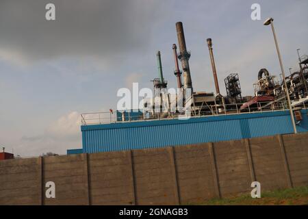 Chemical plant of Cabot in the port of Rotterdam the Netherlands Stock Photo