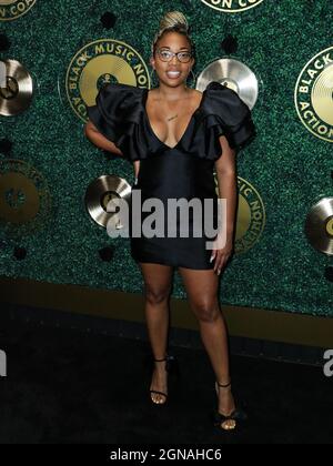 West Hollywood, United States. 23rd Sep, 2021. WEST HOLLYWOOD, LOS ANGELES, CALIFORNIA, USA - SEPTEMBER 23: Brittany Lewis arrives at the 1st Annual Black Music Action Coalition's Music in Action Awards held at the 1 Hotel West Hollywood on September 23, 2021 in West Hollywood, Los Angeles, California, United States. (Photo by Xavier Collin/Image Press Agency) Credit: Image Press Agency/Alamy Live News Stock Photo