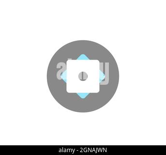 Settings icon isolated on white background, smartphone settings icon Stock Vector