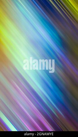 Abstract colorful gradient motion blur rainbow colored diagonal stripes background Stock Photo