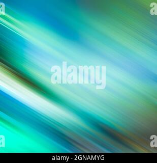 Abstract green gradient motion blur cyan lines background Stock Photo