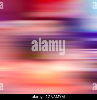 Gradient colorful horizontal blurry stripes orange blue motion blur lines multi color abstract background Stock Photo