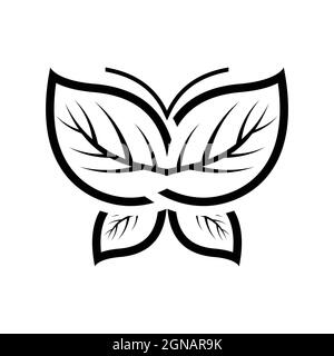 Leaf butterfly logo template vector icon design Stock Photo