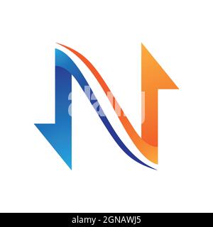 N Letter logo business template vector icon Stock Photo