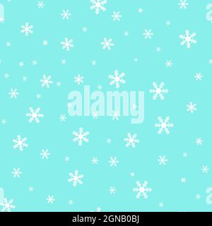 seamless background from snowflakes on the blue Stock Photo