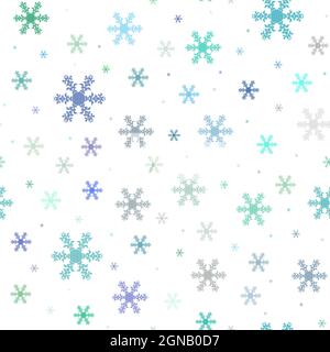 seamless background from colorful snowflakes on the white Stock Photo