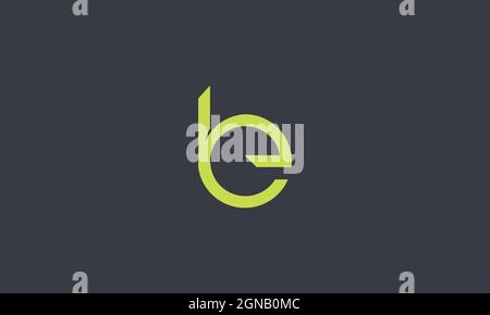 LETTER B OR BE LOGO DESIGN WITH LINE ART FOR ILLUSTRATION USE Stock Vector