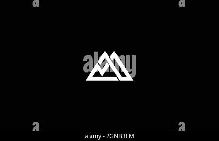 LETTERS BM OR MB LOGO DESIGN WITH NEGATIVE SPACE EFFECT Stock Vector