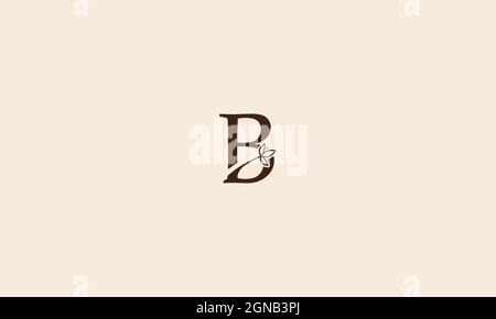 LETTERS BF LOGO DESIGN WITH FLOWERS FOR ILLUSTRATION USE Stock Vector