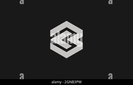 LETTERS LB LOGO DESIGN WITH NEGATIVE SPACE EFFECT Stock Vector