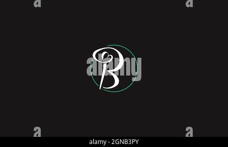 LETTERS B LOGO DESIGN WITH HEART ICON FOR ILLUSTRATION USE Stock Vector