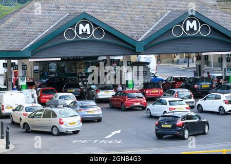 Sheffield, UK. 24th September, 2021: Morrisons supermarket in Hillsborough, Sheffield, north of England on Friday, 24th September, 2021. Credit: Mark Harvey/Alamy Live News Stock Photo