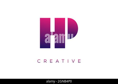 Initials HP and PH Combination letter creative color alphabet company logo vector icon design Stock Vector