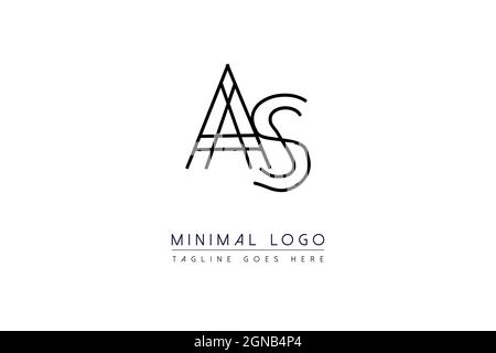 Initial as, sa, a, s Logo Design Creative Modern Letters icon vector Illustration Stock Vector