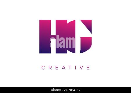 Initials hg and gh Combination letter creative color alphabet company logo vector icon design Stock Vector