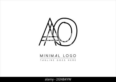 Initial ao, oa, a, o Logo Design Creative Modern Letters icon vector Illustration Stock Vector