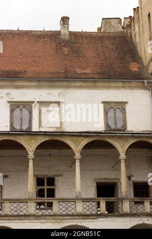 Breclav Castle is a Renaissance castle building built on the foundations of an older castle in Czech Republic. Stock Photo