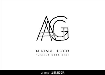 Initial ag, ga, a, g Logo Design Creative Modern Letters icon vector Illustration Stock Vector