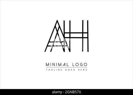 Initial ah, ha, a, h Logo Design Creative Modern Letters icon vector Illustration Stock Vector