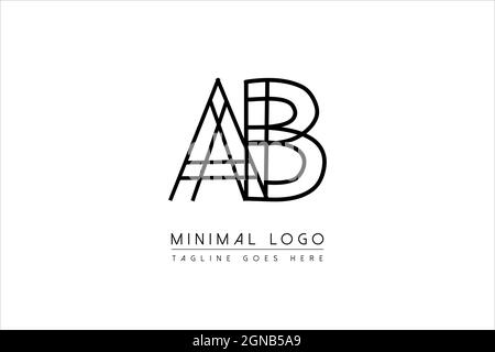 Initial ab, ba, a, b Logo Design Creative Modern Letters icon vector Illustration Stock Vector