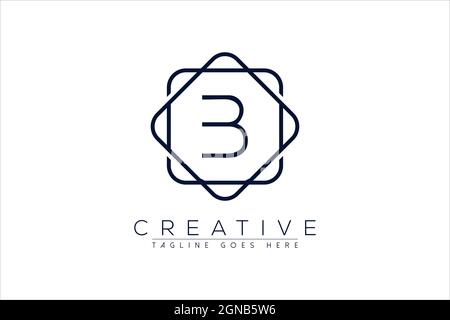 Luxury b Initial Logo frame symbol icon, Luxury and graceful floral monogram design Stock Vector