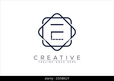 Luxury E Initial Logo frame symbol icon, Luxury and graceful floral monogram design Stock Vector