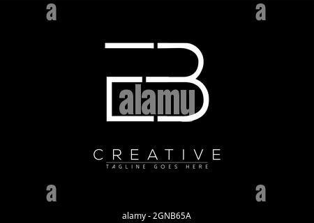 Letter eb, be, e, b, Abstract initial monogram letter alphabet logo design Stock Vector