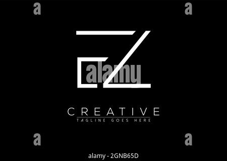 Letter ez, ze, e, z, Abstract initial monogram letter alphabet logo design Stock Vector