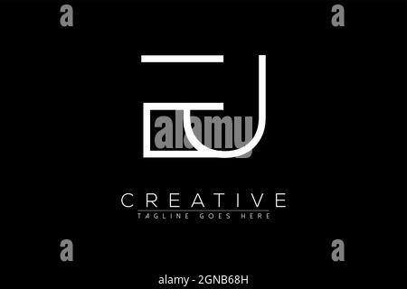 Letter eu, ue, e, u, Abstract initial monogram letter alphabet logo design Stock Vector
